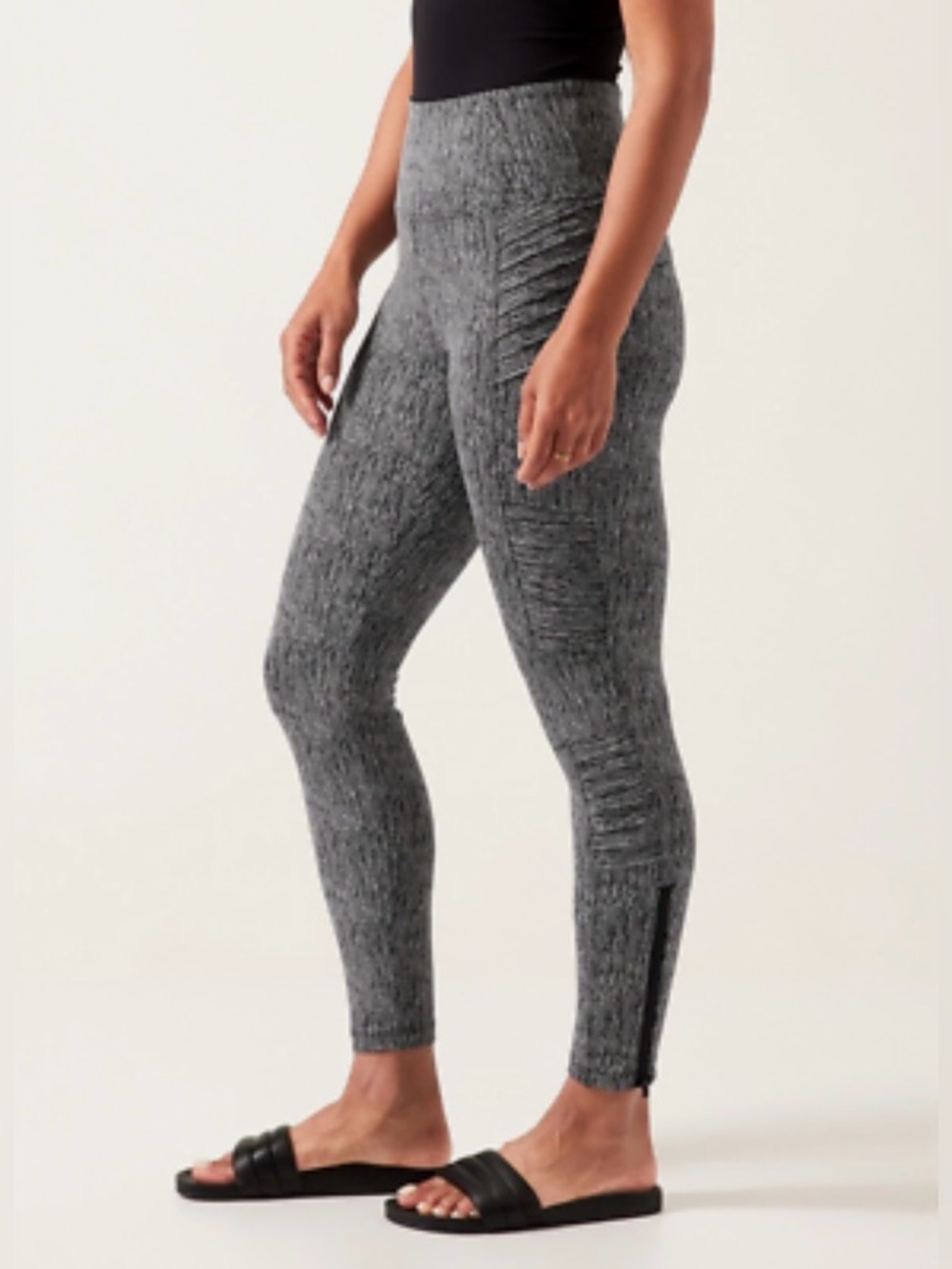 Athleta Delancey Textured Moto Tight Legging